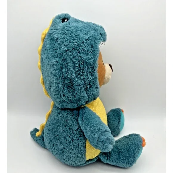 SPARK Create Imagine Teddy Bear w/Teal Blue Dino T-Rex Costume Plush Stuffed 18" - Picture 4 of 12
